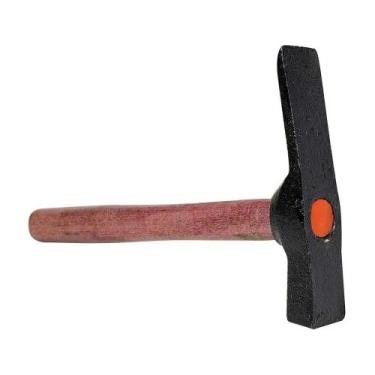 Imagem de Martelo Pedreiro 1 Corte Cabo Madeira Encerado Cunha Pressão - MINASUL