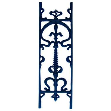 Imagem de Grade Ferro Fundido Bombê Reta Sacada Varanda Escada 80X24Cm - UNICLÁU