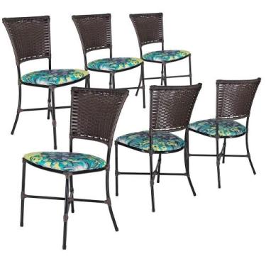 Imagem de Jogo De Cozinha Cadeiras Gramado Tabaco Ratan - PANERO MÓVEIS