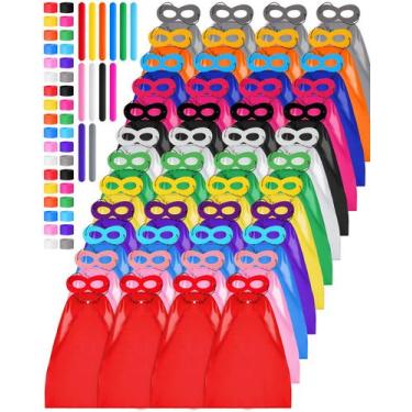 Imagem de Conjunto de fantasias infantis Jenaai, 48 peças de capas, máscaras e p
