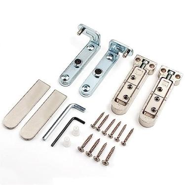 Imagem de Porta invisível céu e terra dobradiça eixo escondido quarto porta de madeira ajustável dobradiça pesada acessórios de ferragens 1 conjunto