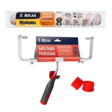 Imagem de Kit Pintura Atlas Rolo Big Rendeplus + Garfo Duplo