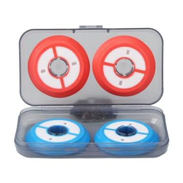 Imagem de Caixa de armazenamento de linha de pesca de silicone/espuma durável com 4-6 eixos e placa de enrolamento fechada, 1 peça (4 eixos - rolos de silicone)