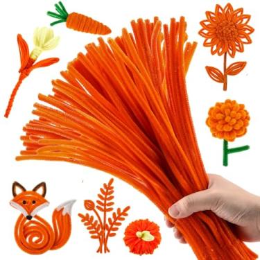 Imagem de RoundFunny 100 peças de limpadores de cachimbo extralongos haste de chenille 6 mm x 24 polegadas limpadores de cachimbo suprimentos de artesanato bastões difusos para cabelo DIY artes artesanato