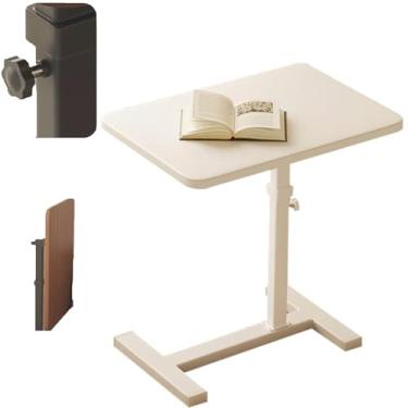 Imagem de Mesa de escritório ajustável em altura, mesa dobrável para laptop, mesa de cabeceira móvel com elevação de 60 x 40 cm, faixa de elevação de 63 a 103 cm, tubo de aço grosso para escritório em casa
