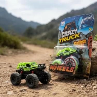 Imagem de Carro Coleção Crazy Truck Fricção Monster Azul, Roxo, Laranja, Verde (VERDE)