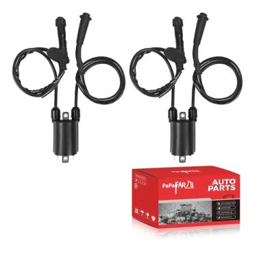 Imagem de PAPAPARTS Bobina de ignição com tampa compatível com Honda Shadow VLX 600 VT600CD Deluxe 1993-2007, para Shadow VLX 600 VT600C 1988-2007 Conjunto de 2