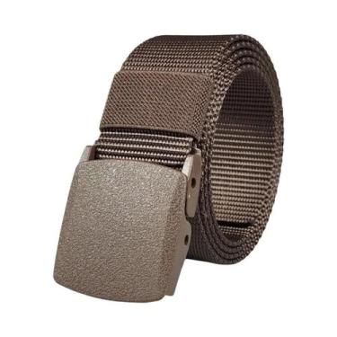 Imagem de Cinto Tático De Nylon Branco Com Fivela Automática Estilo Militar Para