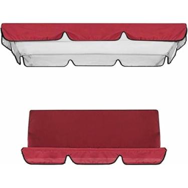 Imagem de Capa de substituição impermeável para balanço de jardim, tipo rede, para cadeiras de pátio - Proteção durável para assento de balanço externo.