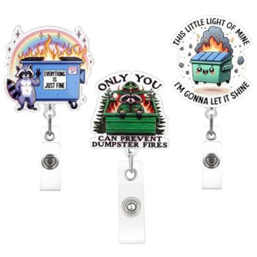 Imagem de Carretel de crachá de fogo com 3 peças, este porta-crachá de lixo Little Light of Mine, é adequado para equipe médica, educadores e coordenadores de atividades