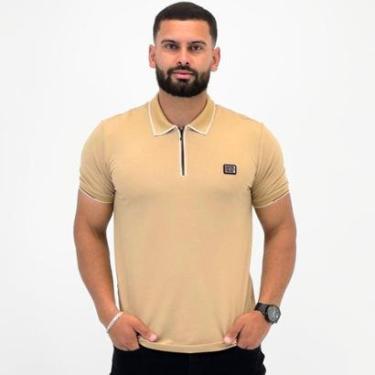 Imagem de Camisa Polo Sallo com Zíper Manga Curta Masculina-Masculino