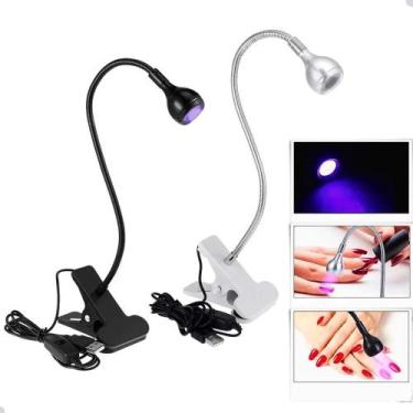 Imagem de Luminaria Led Uv Clip Cabine Secagem Unhas Esmaltes Cor Pret - Congrat