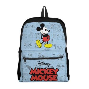 Imagem de Mochila com Bolso Escolar Infantil Avulsa Mickey e Minnie Menina  - Th