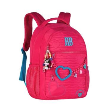 Imagem de Mochila De Costas Rebecca Bonbon Heart Beats Com Chaveiro Escolar Juve