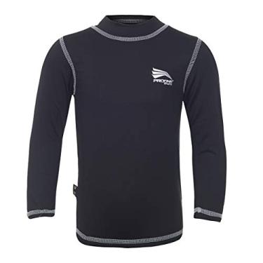 Imagem de Camiseta Praia Sol Piscina Proteção Solar UV 50+ : Preta , Infantil - Tam:: 8 anos , Unid