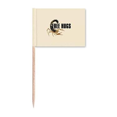 Imagem de Escorpião Pinças de insetos para ataque e palito de dente, marcadores para decoração de festa