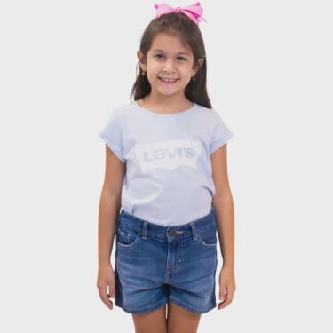 Imagem de Camiseta Levis Infantil Feminina Batwing Azul (LK0010237)