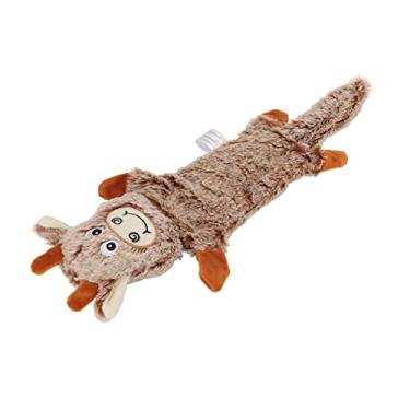 Imagem de Brinquedo de Pelúcia para Cachorro de Estimação Com Recheio Grátis, Brinquedo de Pelúcia Resistente a Mordidas Estridentes para Brincar de Cachorro (Boi)