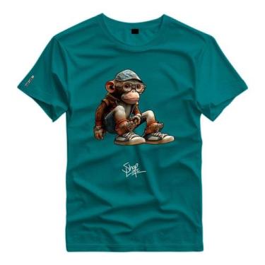 Imagem de Camiseta Personalizada Macaco Nerd Óculos Old Monkey Style - Shap Life