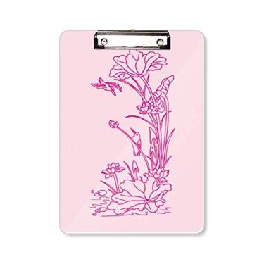 Imagem de Folha de lótus Flor de lótus Pássaro Água, Prancheta, Pasta de Escrita Bloco de Escrita