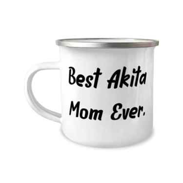 Imagem de Best Akita Mom Ever. Caneca de acampamento de 355 ml, cão Akita, sarcástico para cachorro Akita