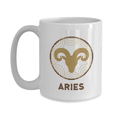 Imagem de Caneca de café do zodíaco de Áries - Caneca de café de 445 ml