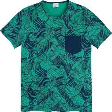Imagem de Camiseta Manga Curta Masculina Estampada Malwee Verde