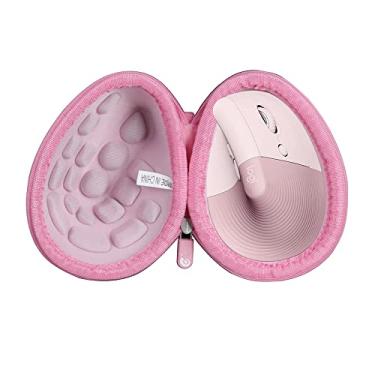 Imagem de Hermitshell Estojo rígido de viagem para mouse ergonômico vertical Logitech Lift (rosa, capa para mouse destro)