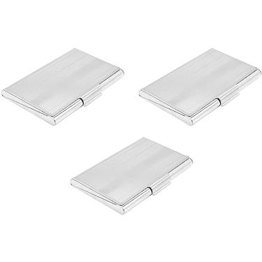 Imagem de Stephanie Imports Conjunto de 3 capas unissex finas e minimalistas de metal (treliça de diamante prateado)