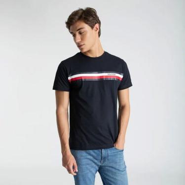 Imagem de Camiseta Tommy Hilfiger Rbw Monotype Chest Stripe Tee-Unissex