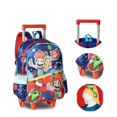 Imagem de Mochila Infantil De Rodinhas Gato Galáctico Com Capuz Kids-Unissex