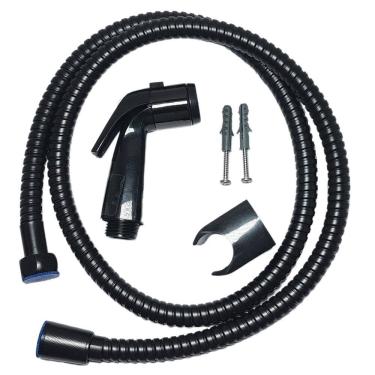 Imagem de Ducha Higiênica Preto Deca Com Flexível 1,2mts e Suporte - 4906003BLNOK100