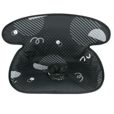 Imagem de INFANZIA Assento seco, protetor de assento de carro impermeável forro de assento de carro treinamento penico crianças, bebês e bebês, almofada para carrinhos de bebê (preto geométrico, 1 pacote