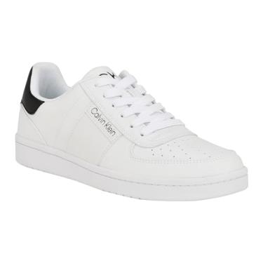 Imagem de Calvin Klein Tênis masculino Lento, Branco/Preto 140, 42
