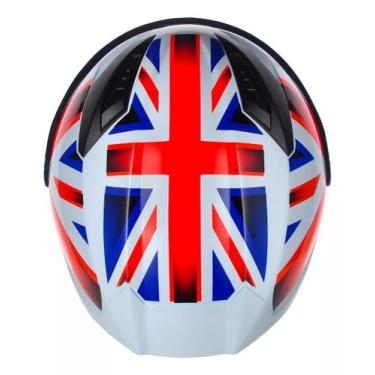 Imagem de Capacete ASX City Kingdom Brilho Branco Vermelho AZul, 64