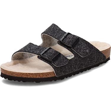 Imagem de Birkenstock Arizona Rivet Sand lia masculina de feltro de l dupla, Antracite., 13