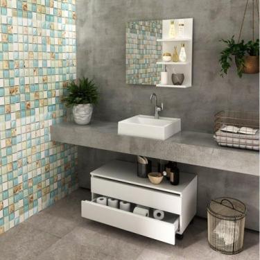 Imagem de Gabinete Rodizio para Banheiro com Espelheira 80cm - Tecno Mobili