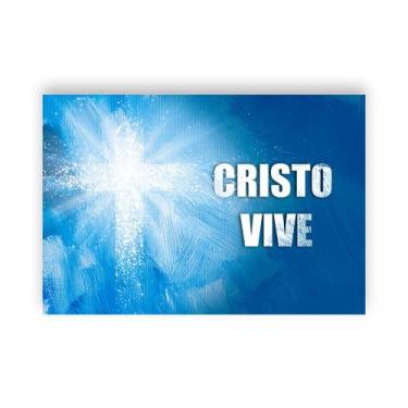 Imagem de Fundo Fotográfico 2,20 x 1,50 -  Pascoa Cruz Cristo Vive 005 - Via Cor