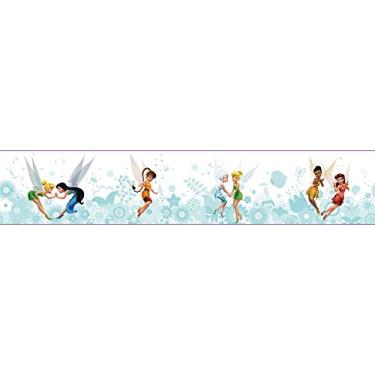 Imagem de York Wallcoverings Walt Disney Kids II Fadas Best Friends Border Memo Amostra de memorando, 20 x 25 cm, Aqua/Branco/Vermelho/Amarelo/Verde/Azul/Preto