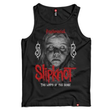 Imagem de Camiseta Regata Slipknot Banda Rock Metal Algodão - KING OF GEEK, Pret
