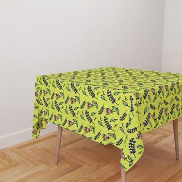 Imagem de Toalha De Mesa Quadrada 4 Lugares Tecido Oxford Floral - Core Decore