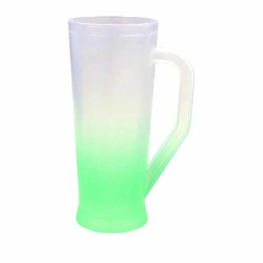 Imagem de Caneca de Chopp Acrilico degradê Slim verde - 430ml - Sil