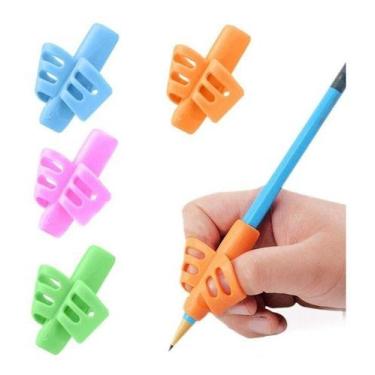 Imagem de Adaptador Escrita Apoio De Dedos Stetro Ergonômico ( 3 Pçs ) - Tem Tud