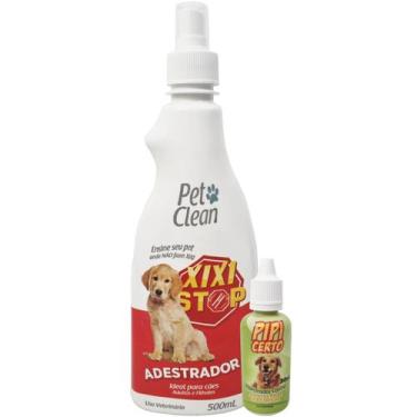 Imagem de Kit Xixi Stop + Pipi Certo Cachorro Cães Educador Sanitário Lugar Cert