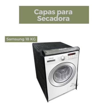 Imagem de Capa secadora samsung 18kg transparente flex - Capas Flex, PRETO
