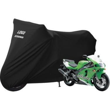 Imagem de Capa De Tecido Para Moto Kawasaki Ninja ZX 7 E  ZX 9R - Mz, Preta