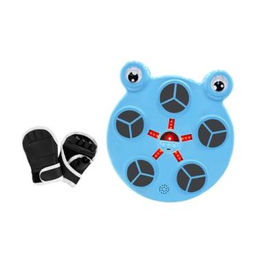 Imagem de Dynwave Máquina de boxe musical infantil alvo de parede foco treinamento montagem na parede alvo de parede de boxe musical eletrônico para exercícios de, Azul