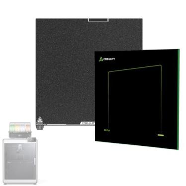 Imagem de Kit de placa de construção fosca K2 Plus PEI atualizada Creality (370 * 370 mm), sem placa de aço flexível magnética, excelente resistência ao calor, plataforma de impressora 3D para K2P