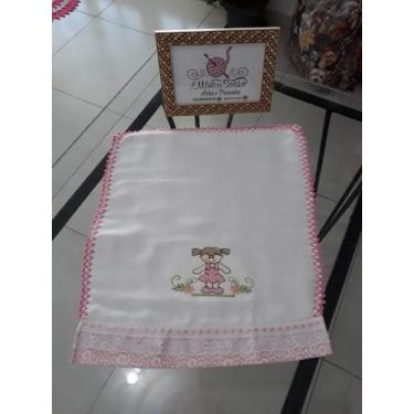 Imagem de Fralda de tecido bordada... - 100% algodão 