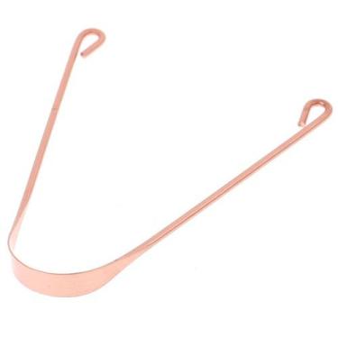 Imagem de Raspador De Língua Lota Premium 100% Cobre Para Higiene Bucal Coral - 